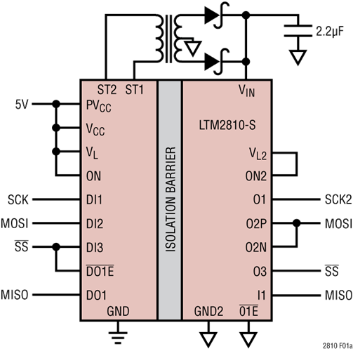 LTM2810 Application Circuit