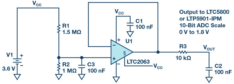 Simple battery voltage sense