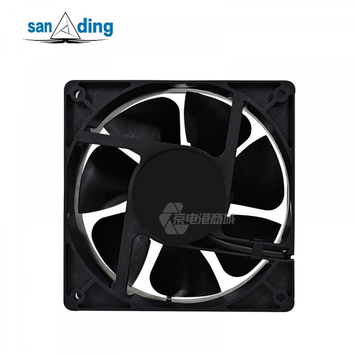 sanding A5415N-23L-B05 220V 0.16A 23W 2600rpm 135×135×38mm 2-wire Metal frame AC fan