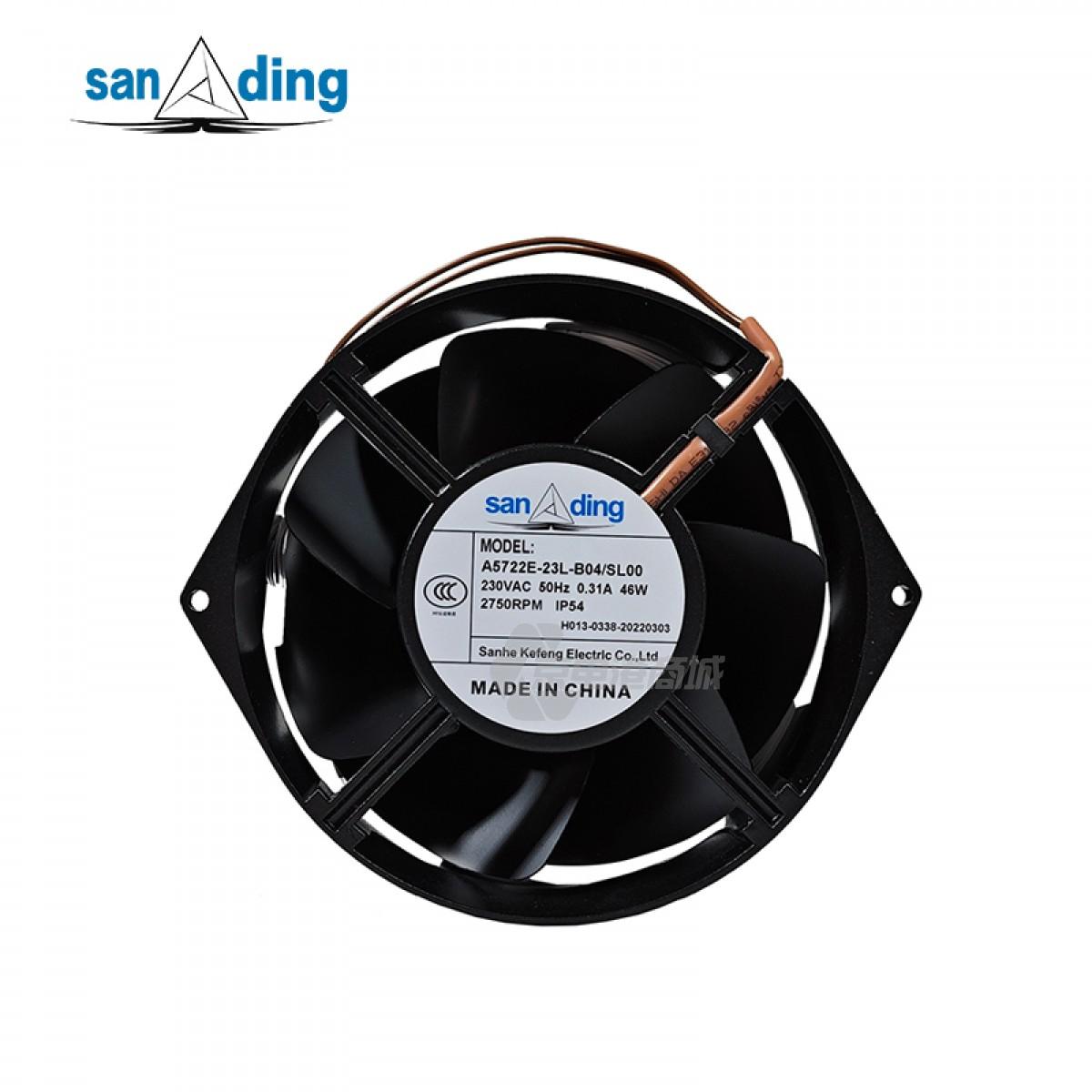 sanding A5415N-23L-B04 230V 0.32A 44W 2750rpm 172×150×55mm 2-wire Metal frame AC fan