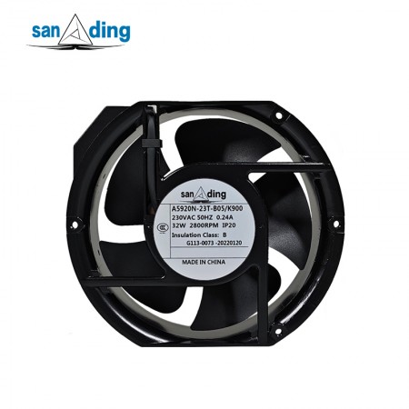 sanding A5920N-22L-B05 220V 0.22A 29W 2700rpm 172×150×51mm Metal frame AC fan