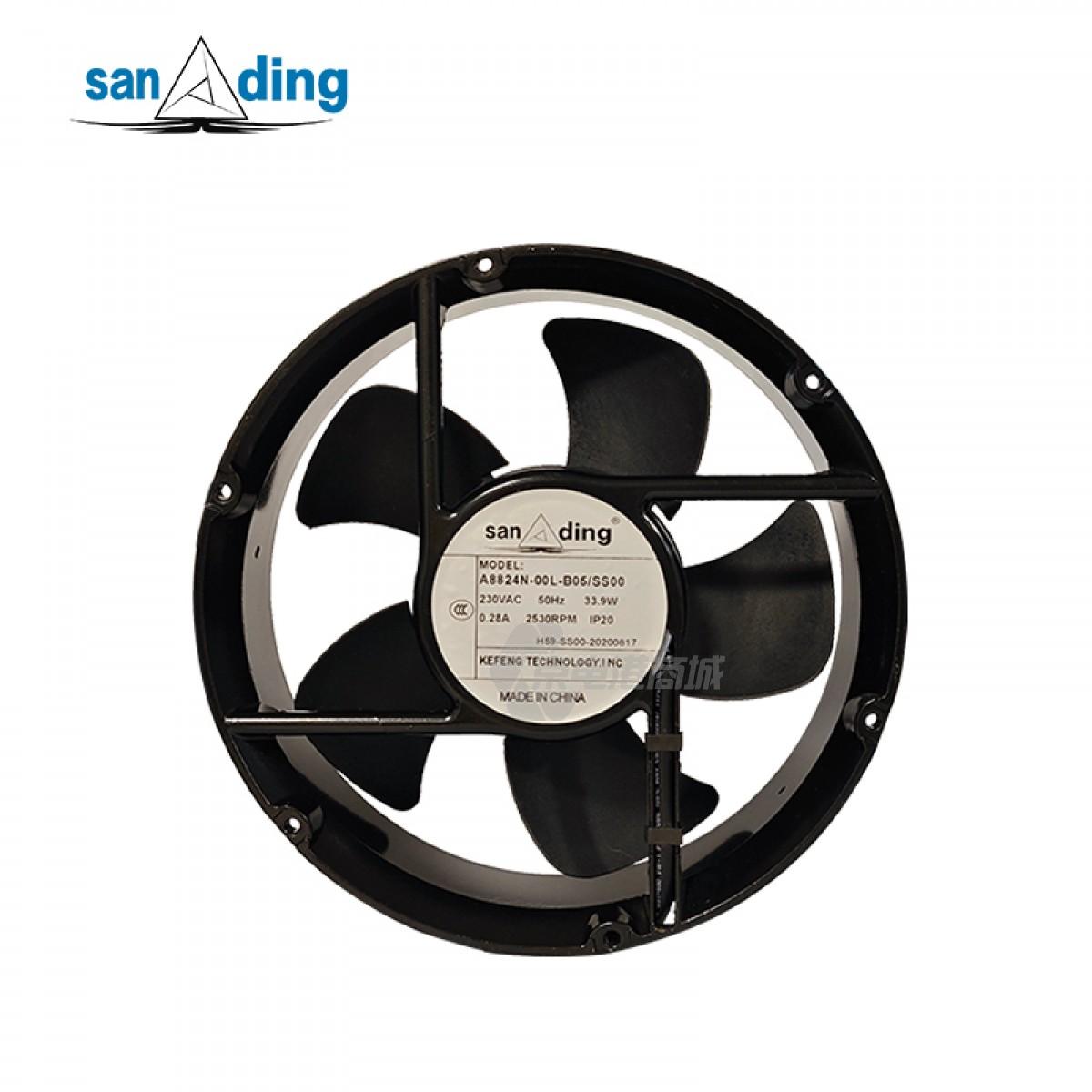 sanding A8824N-23L-B05 220VAC 0.3A 47W 2650rpm ∅220x60mm Metal frame AC Fan