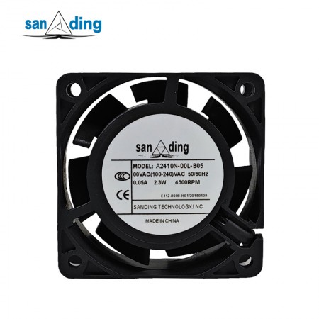 sanding A2410N-00L-B05 220VAC 0.06A 2.3W 4500rpm 15.26CFM 60x60x25mm 2-wire DC Fan