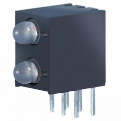 LED 3MM RD/GN WHT DIFF SunLED LED-电路板指示器 BI-LEVEL