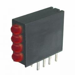 LED 2X3 QUAD LVL RED RD DIFF SunLED LED-电路板指示器 CBI