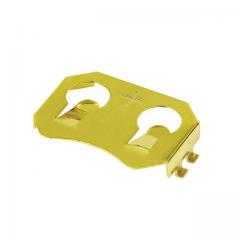 CR2032 COIN CELL RETAINER GOLD F