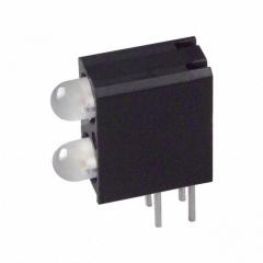 Dialight 电路板指示器 LED 2HI 3MM YEL/GRN BICLR PC MNT