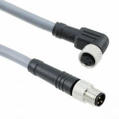 M8M Alpha 电缆组件 圆形电缆组件 STR TO M8F 90 DEG 3POL