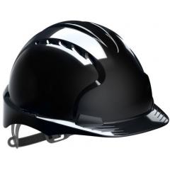 JSP AJF030-001-151 黑色 高密度聚乙烯 (HDPE) 安全帽