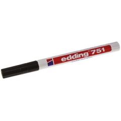 Edding 黑色 1 → 2mm 精细笔尖 油漆标记笔 751-001, 适用于玻璃、金属、塑料、木材