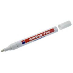 Edding 白色 2 → 4mm 中号 油漆标记笔 750-049, 适用于玻璃、金属、塑料、木材