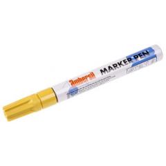 Ambersil 黄色 3mm 中号 油漆标记笔 6190050003, 适用于纸板、玻璃、金属、纸、塑料、橡胶、纺织品、砖、木材