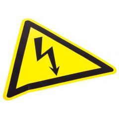 Wolk 21.0191 1件装 黑色/黄色 自黏 PVC 危险警告标志, 100 x 100mm