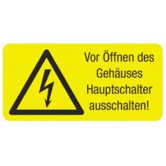 Idento ESSW18052 5件装 黄色 德文 自黏 PVC 危险警告标志