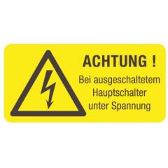 Idento ESSW40074 5件装 黄色 德文 自黏 PVC 危险警告标志