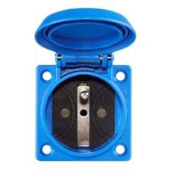 ABL Sursum IP54 1组 蓝色 热塑塑料 E 型 - 法国 Schuko 插座 1662052