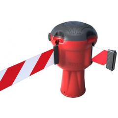 Skipper 9m带长 红色/白色 围栏和栏干伸缩带 Skipper01-R R/W, 使用于雪糕筒，独特的柱和底座系统