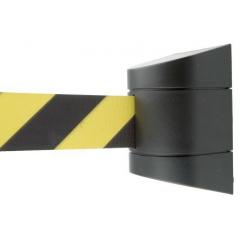 Tensator m 黑色/黄色 壁挂围栏 壁装可伸缩警示带 897M-33-33-D4-MTE, 套件包含磁性安装外壳，可伸缩带