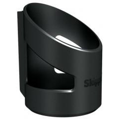 Skipper 80mm长 黑色 手部消毒剂支架 San01, 80 (W) x 91 (D) x 109 (H)mm, 使用于 Skipper 装置，线带夹持器/卷收器，吸盘固定器/卷收器，立柱和套圈，吸盘支架