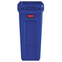 Rubbermaid Commercial Products Slim Jim 61L 蓝色 高质量树脂混合物制 垃圾箱 1971257, 63.5 x 55.88 x 27.94cm