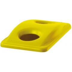Rubbermaid Commercial Products Slim Jim 黄色 塑料 垃圾桶盖 FG269288YEL, 70mm高, 使用于Slim Jim 容器