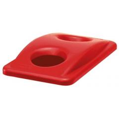 Rubbermaid Commercial Products Slim Jim 红色 塑料 垃圾桶盖 FG269288RED, 70mm高, 使用于Slim Jim 容器