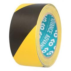 Advance Tapes AT8 黑色/黄色 PVC 危险警告胶带, 33m长 x 38mm宽 x 0.14mm厚