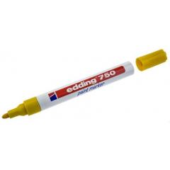 Edding 黄色 2 → 4mm 中号 油漆标记笔 750-005, 适用于玻璃、金属、塑料、木材