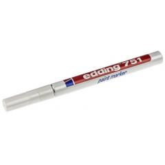 Edding 白色 1 → 2mm 精细笔尖 油漆标记笔 751-049, 适用于玻璃、金属、塑料、木材