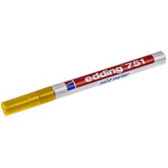 Edding 黄色 1 → 2mm 精细笔尖 油漆标记笔 751-005, 适用于玻璃、金属、塑料、木材