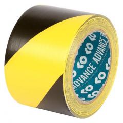 Advance Tapes AT8 黑色/黄色 PVC 危险警告胶带, 33m长 x 75mm宽 x 0.14mm厚