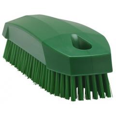 Vikan 64402 绿色 17mm 硬质 PET 指甲刷, 可应用于清洁手、容器、表面