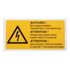 Idento ESSW19074 5件装 黄色 德语/英语/法语 自黏 PVC 危险警告标志