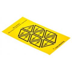 Wolk 30.0350 10件装 黄色 英语 自黏 金属薄片 危险警告标志