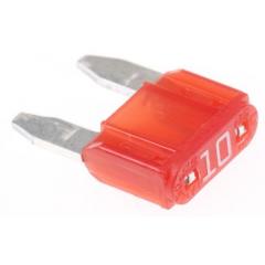 Littelfuse 10A 红色 车用插片式熔断器 0297010.WXNV, 32V dc, 10.9mm x 3.8mm x 8.8mm