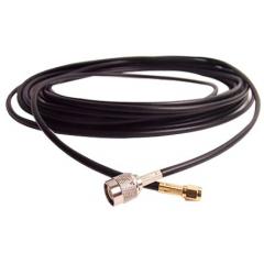 Siretta ASMZ 系列 5m 黑色 公 TNC 至 公 SMA 50 Ω RF LLC200A 同轴电缆组件 ASMZG500A058L13, 镀锡铜编织物屏蔽