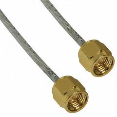 Cinch Connectors 415 系列 150mm 公 SMA 至 公 SMA 50 Ω Hand Formable 0.086 同轴电缆组件 415-0081-006, 铜箔上锡填充铜丝编织物屏蔽