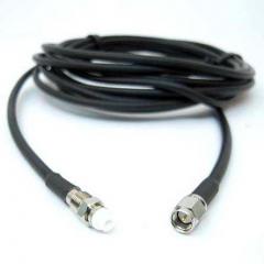 Siretta ASM 系列 15m 黑色 SMA 公 至 FME 母 50 Ω LLC200A 同轴电缆 ASMA1500F058L13, 镀锡铜编织物屏蔽