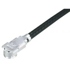 Hirose U.FL Series 系列 200mm 黑色 母 TNC 至 母 SMA 50（直流→ 6 GHz）Ω Ultra-Fine 同轴电缆组件 U.FL-2LP-088K2T-A-(200), 镀锡编织线屏蔽