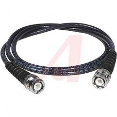 Cinch Connectors 73 系列 7.62m 黑色 公 BNC 至 公 BNC 50 Ω RG-58 同轴电缆组件 73-6340-25, 95% 编织物和 100% 箔屏蔽