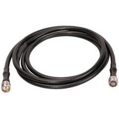 Huber  Suhner TL-P 系列 3m 黑色 4.3-10 公 至 7/16 公 50 Ω RF 同轴电缆组件 TL-P-11431X-11716-03000-51, 脱焊带屏蔽