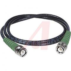 Cinch Connectors 73 系列 7.62m 绿色 公 BNC 至 公 BNC 50 Ω RG-58 同轴电缆组件 73-6362-25, 95% 编织物和 100% 箔屏蔽