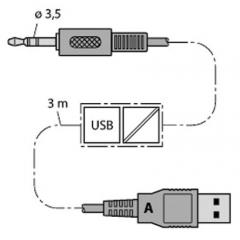 Turck 3m长 适用于 3.5 mm 插孔的 USB IM-PROG III