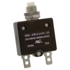 TE Connectivity W54 系列 20A 1 极 热磁断路器 W54-XB1A4A10-20, 250V ac