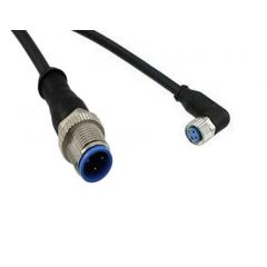TE Connectivity 3-2273124-4 IP65, IP67 M8 插座 至 M8 插头 3 芯 电缆组件, 4 A 24 V 直流 0.25 mm², 22 AWG