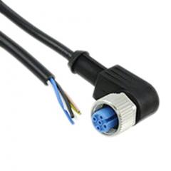 TE Connectivity 2273089-1 IP65, IP67 M12 插座 至 无终端接头 5 芯 电缆组件, 4 A 125 V 交流/直流 0.34 mm², 22 AWG