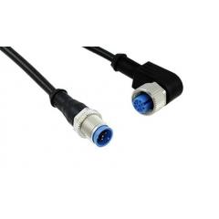 TE Connectivity 3-2273127-4 IP65, IP67 M12 插座 至 M12 插头 5 芯 电缆组件, 4 A 24 V 直流 0.34 mm², 22 AWG