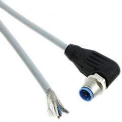 TE Connectivity 2273098-1 IP65, IP67 M12 插头 至 无终端接头 4 芯 电缆组件, 4 A 60 V 交流/直流 0.34 mm², 22 AWG