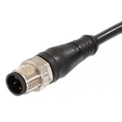 Molex 120065 系列 120065-9453 IP67 M12 插座 至 无终端接头 电缆组件, 2 A 30 V 0.25 mm², 24 AWG