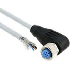 TE Connectivity 2273097-1 IP65, IP67 M12 插座 至 无终端接头 3 芯 电缆组件, 4 A 60 V 交流/直流 0.34 mm², 22 AWG